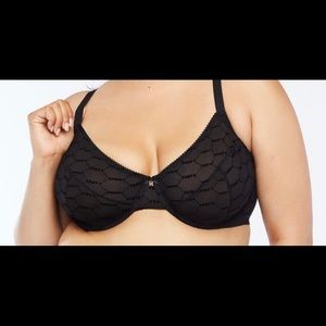Flocked Logo Design Unlined Bra